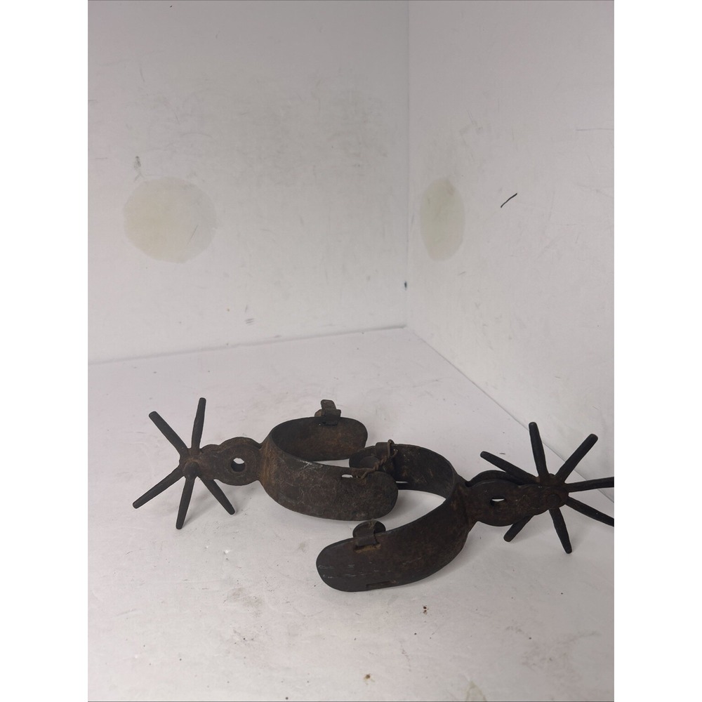 Antique Mexican Charro Vaquero Style Inlaid Single Spur ca. 1920's